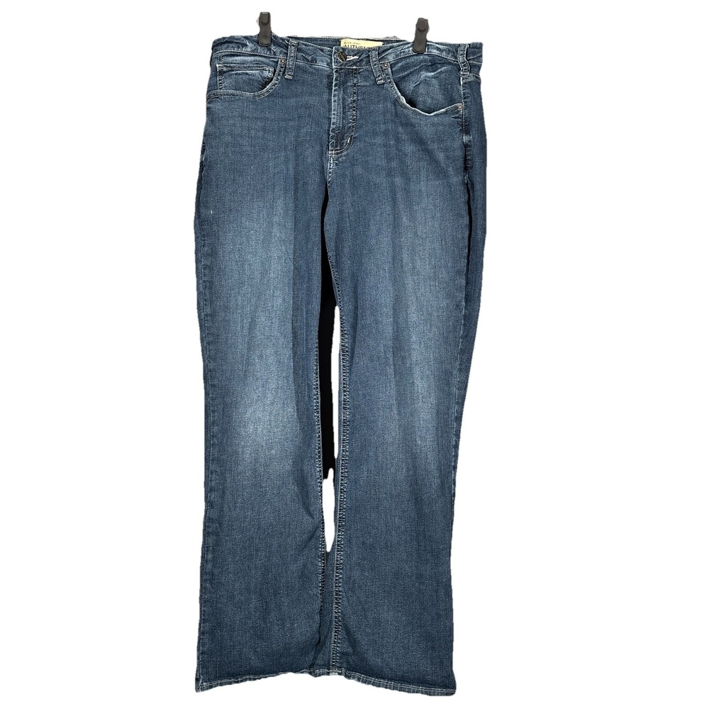 Silver Jeans Authentic Jeans Women's 18 Curvy Mid-Rise Bootcut  Blue Denim